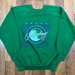 Vtg Gatlinburg Tennessee Graphic Crewneck Sweatshirt USA Green Women’s S M